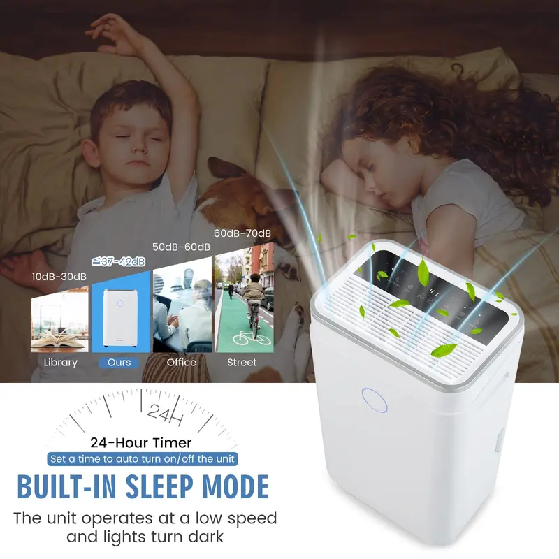 60-Pint High-Capacity Dehumidifier for Spaces up to 4000 Sq. Ft – Digital Display & Large Tank