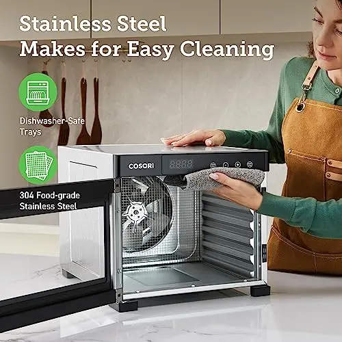 600W Food Dehydrator for Jerky & Snacks – Stainless Steel Tray Drying Machine