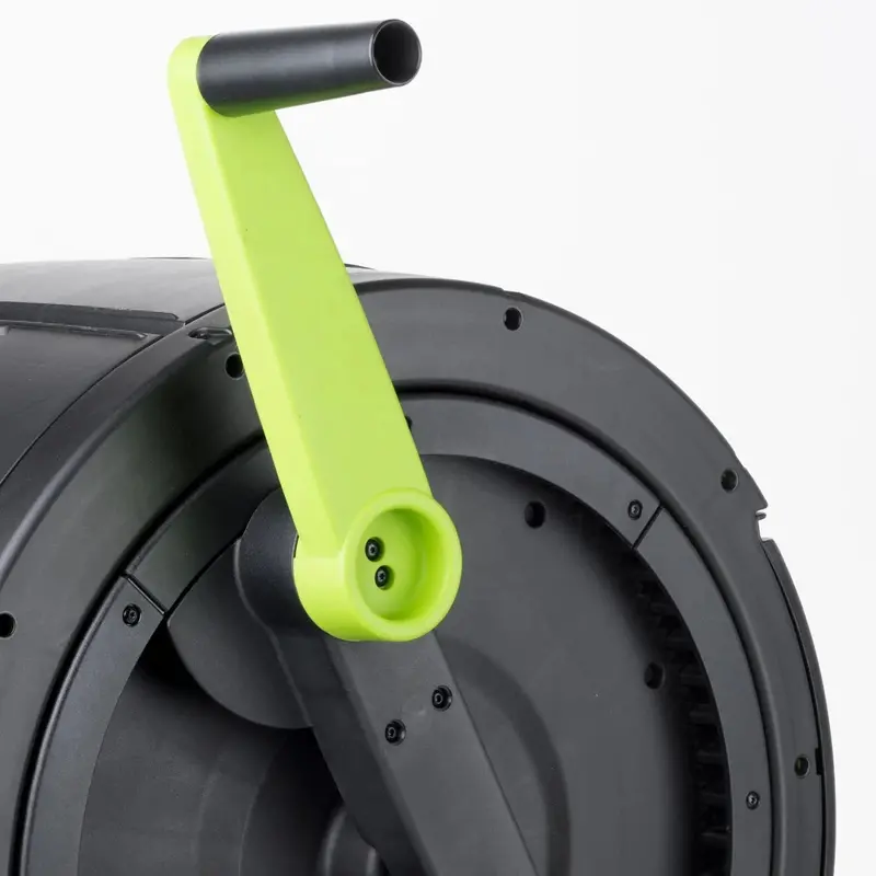 65-Gallon Dual-Chamber Compost Tumbler with Wheeled Cart Base