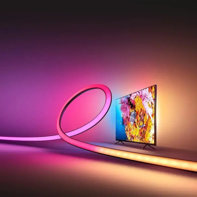 65-Inch Smart LED TV Backlight Strip – RGB Flowing Color-Changing Light Bar with Sync Capability