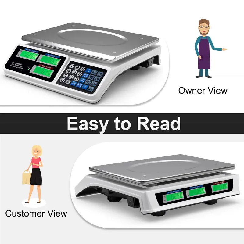 66-Pound Commercial Deli Scale with Price Computing, Counting, and Weighing Functions