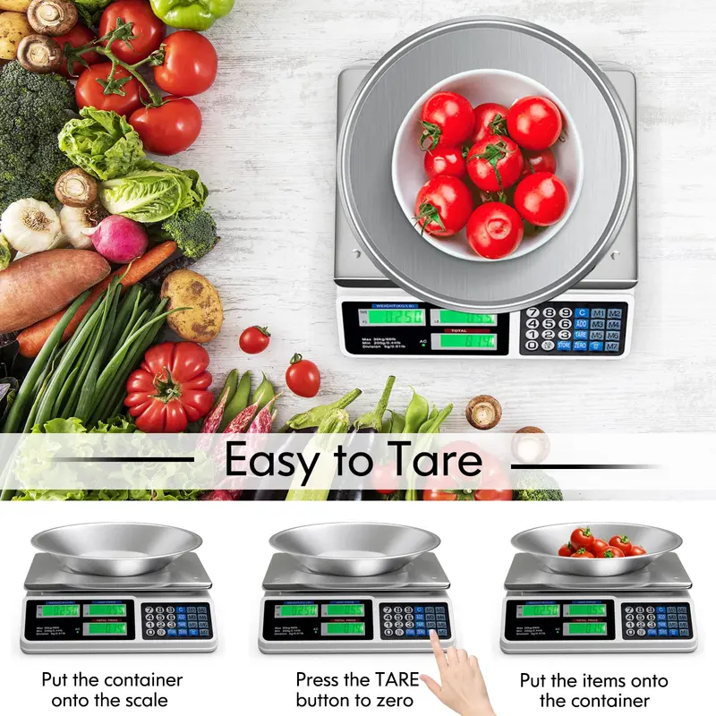 66-Pound Commercial Deli Scale with Price Computing, Counting, and Weighing Functions
