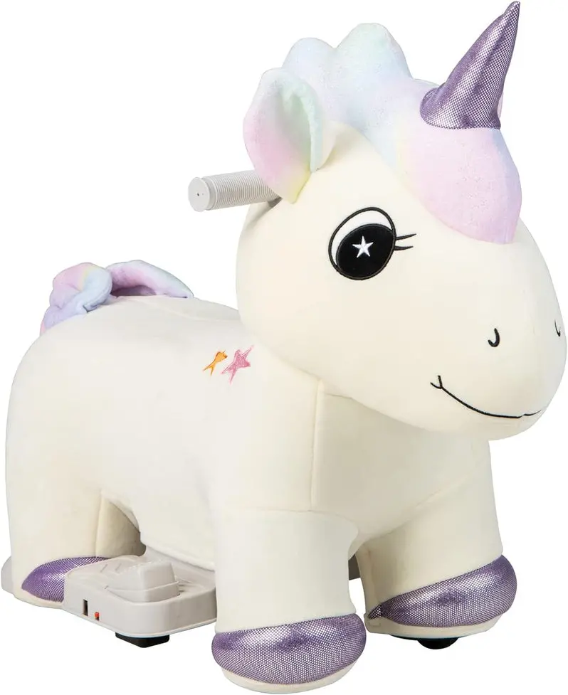 6V Battery-Powered Electric Unicorn Ride-On Animal Toy