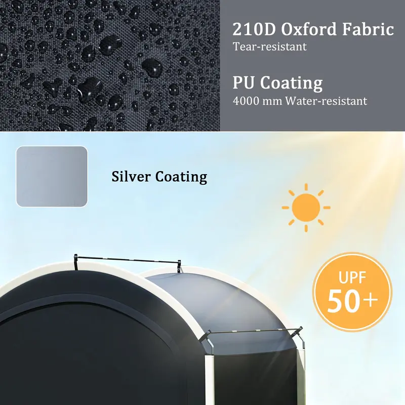 7.2 x 4.9 FT Outdoor Bike Storage Shed with Waterproof 210D Oxford Fabric Cover 2