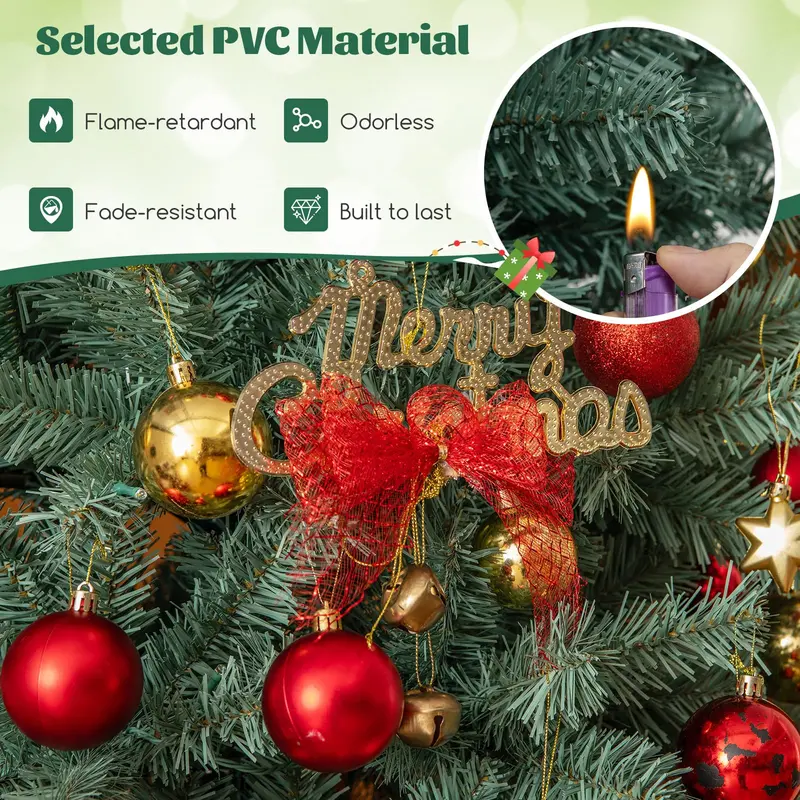 7.5-Foot Blue Slim Pencil Christmas Tree – Pre-Lit with 250 Warm White & Multicolor LEDs, 9 Lighting Modes, 724 Branch Tips