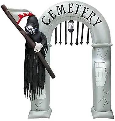 7.8-Foot Inflatable Grim Reaper Arch – Animated Halloween Entrance Decoration