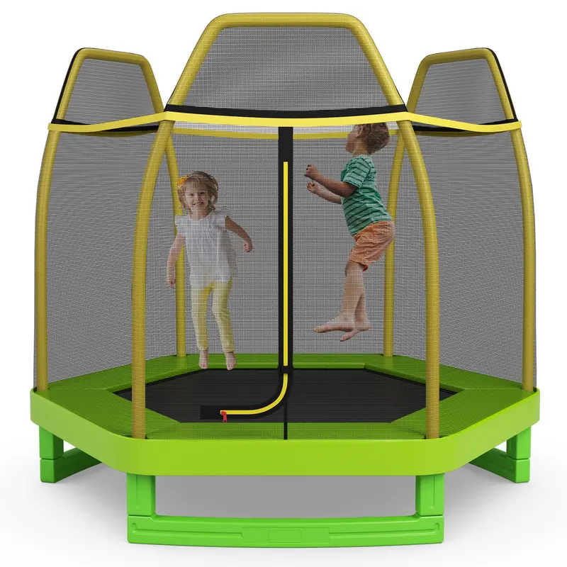 7-Foot ASTM-Certified Trampoline for Indoor & Outdoor Play