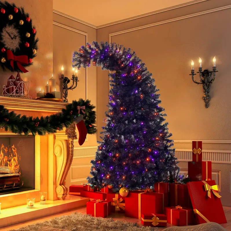 7-Foot Black Artificial Christmas Tree – Versatile Decor for Halloween & Holiday Seasons