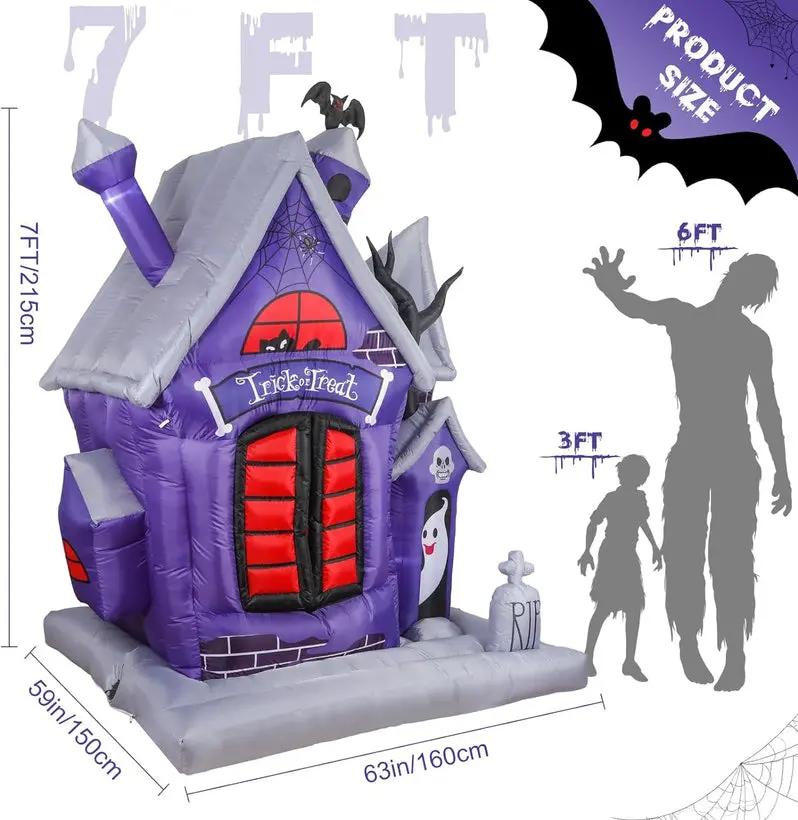 7-Foot Inflatable Halloween Yard Decoration – Animated Outdoor Figure