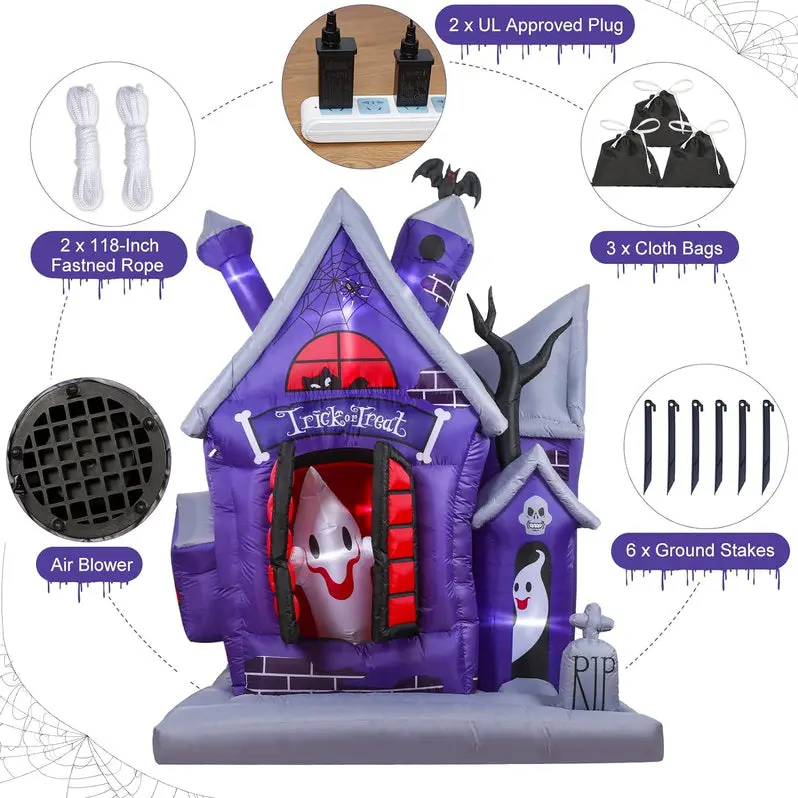 7-Foot Inflatable Halloween Yard Decoration – Animated Outdoor Figure