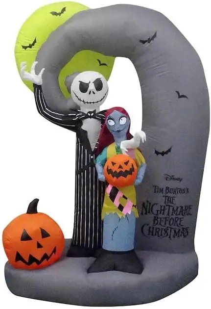 7-Foot Jack Skellington & Sally Halloween Scene – Animated Lawn Display