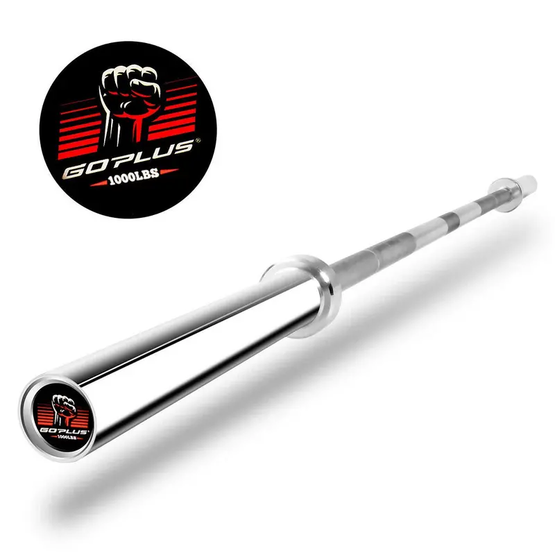 7-Foot Solid Olympic Barbell – Rated for 700–1000 lbs, Compatible with 2-Inch Plates