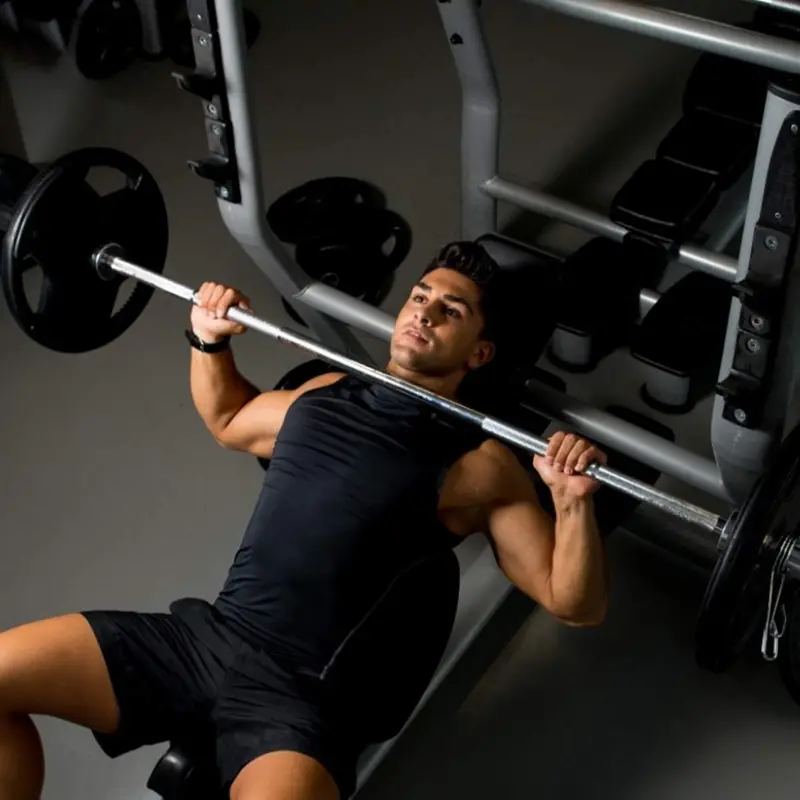 7-Foot Solid Olympic Barbell – Rated for 700–1000 lbs, Compatible with 2-Inch Plates
