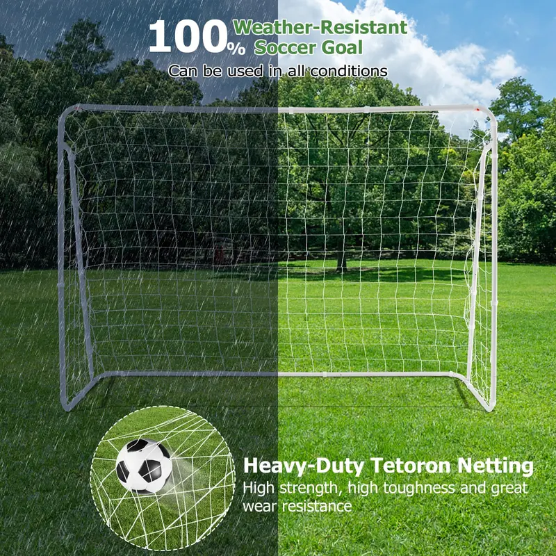 7 ft x 5 ft Backyard Soccer Goal with Durable Steel Frame & Weather-Resistant Net
