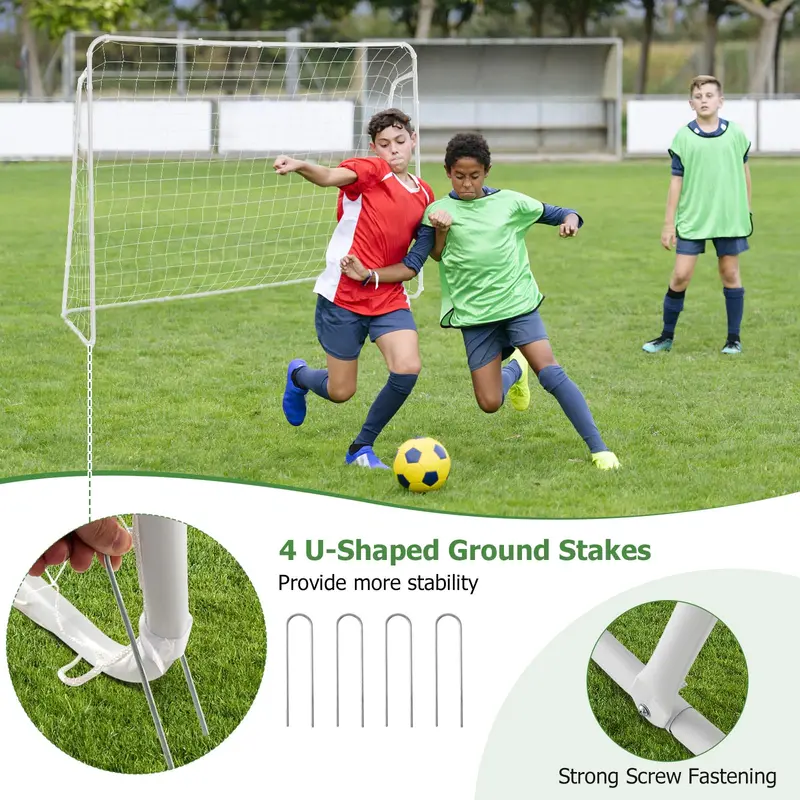 7 ft x 5 ft Backyard Soccer Goal with Durable Steel Frame & Weather-Resistant Net
