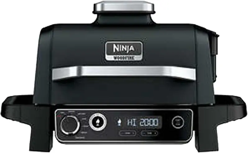 7-in-1 Electric Outdoor Grill & Smoker – Includes Thermometer, Air Fryer, Bake, Dehydrate, and Pellet-Fueled Functions