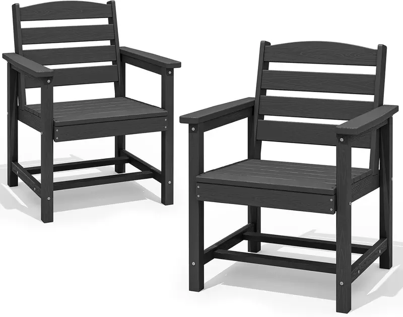 7-Piece HDPE Outdoor Dining Set with Umbrella Hole Table & Matching Chairs