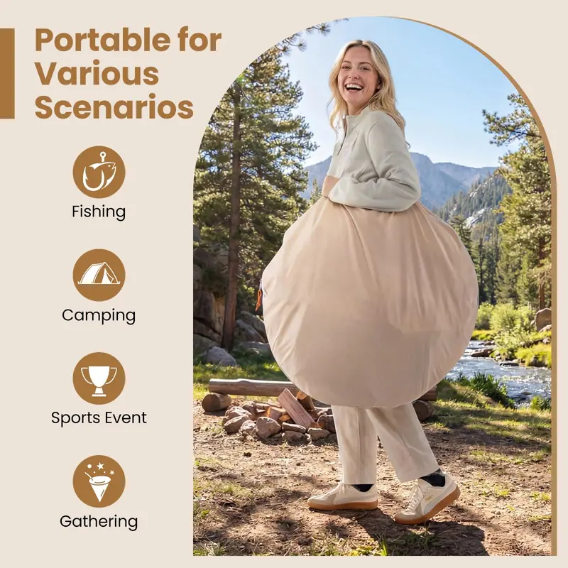 7' x 7' All-Weather Portable Pod Tent for 2–4 Campers