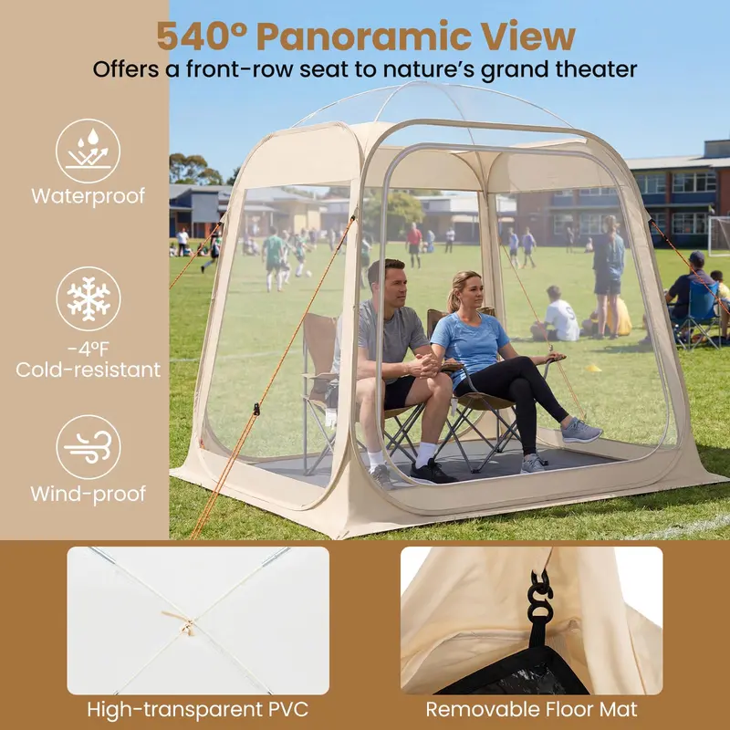 7' x 7' All-Weather Portable Pod Tent for 2–4 Campers