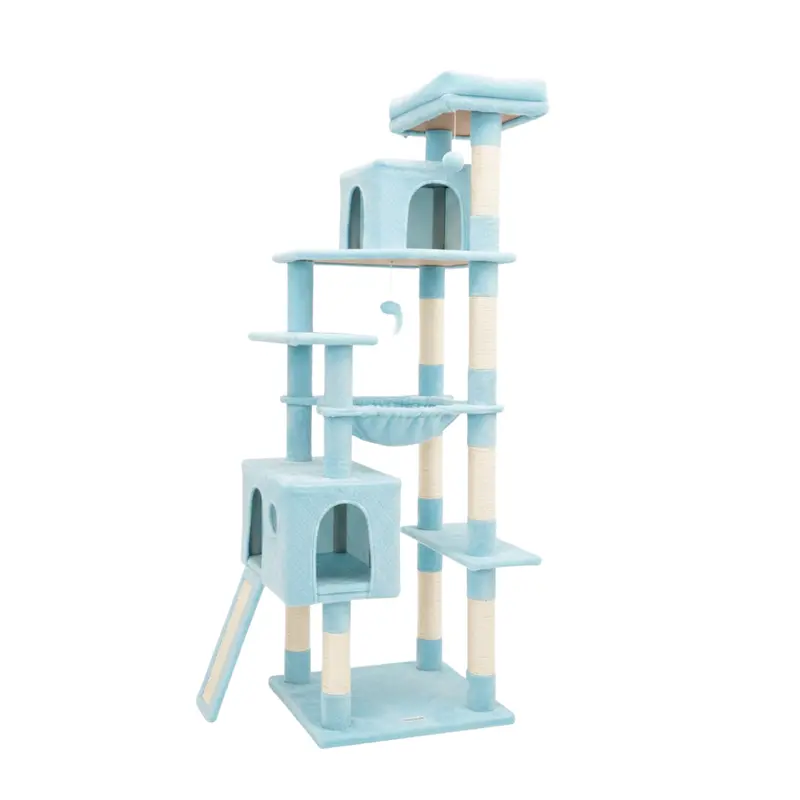 70-Inch Modular Cat Tree Tower with Hammock, Condo, and Scratching Posts