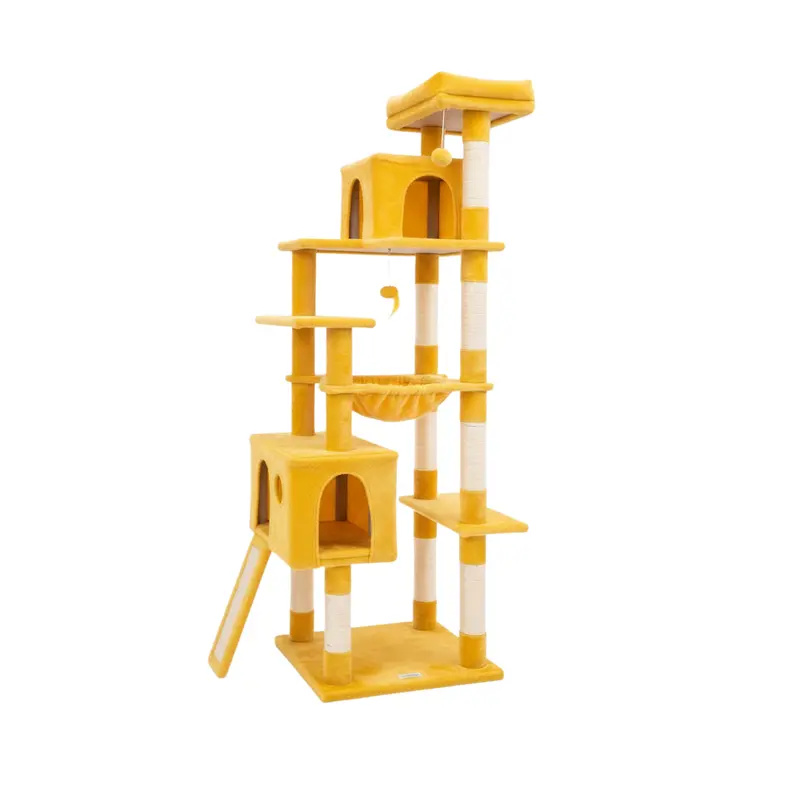 70-Inch Modular Cat Tree Tower with Hammock, Condo, and Scratching Posts