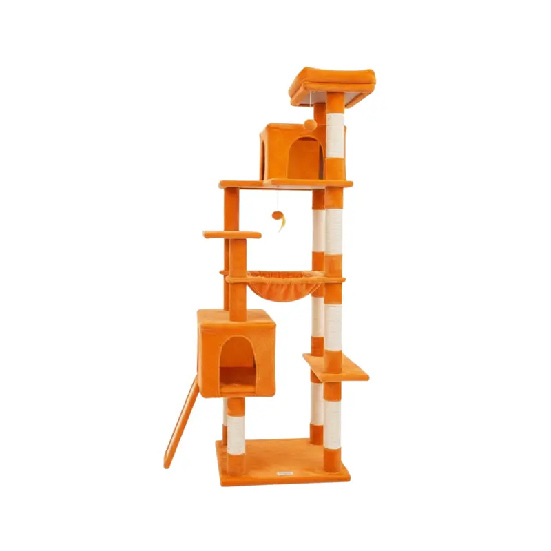 70-Inch Modular Cat Tree Tower with Hammock, Condo, and Scratching Posts