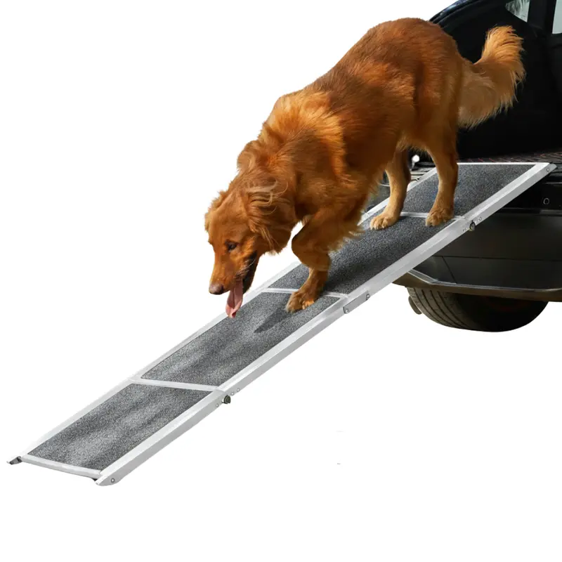 71-Inch Aluminum Dog Car Ramp – Anti-Slip Surface & Folding Design