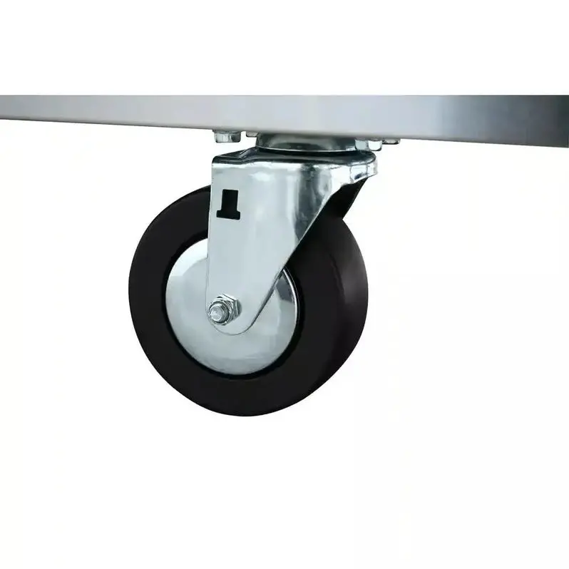 72-Inch Mobile Workbench – 18-Drawer Industrial Cart with Solid Wood Top & Stainless Steel Frame
