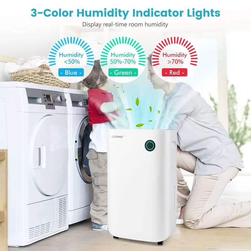 73-Pint Quiet Dehumidifier for Large Areas up to 4500 Sq. Ft – Auto Shut-Off & Large Tank