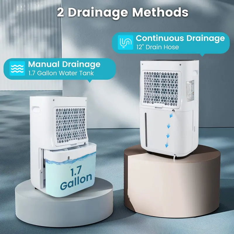 73-Pint Quiet Dehumidifier for Large Areas up to 4500 Sq. Ft – Auto Shut-Off & Large Tank