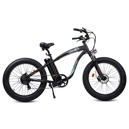 750W Fat-Tire Electric Bike – 26" Aluminum Frame, 48V Battery, Suspension Fork