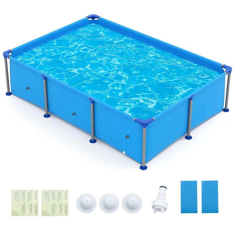 8.5' x 6' Rectangular Metal-Frame Above-Ground Pool Kit
