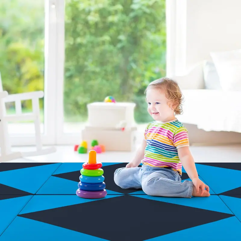 8-Foot Folding Tumbling Mat – 4-Inch Thickness, Hook-and-Loop & Carry Handles