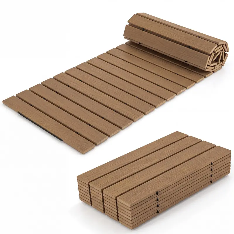 8-Foot Roll-Out Garden Pathway – Straight Outdoor Patio Walkway (95" x 21.5" x 0.5")