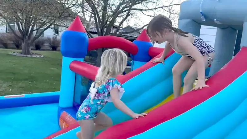 8-in-1 Inflatable Kids’ Water Park: Slide, Bounce House, Splash Pool & More