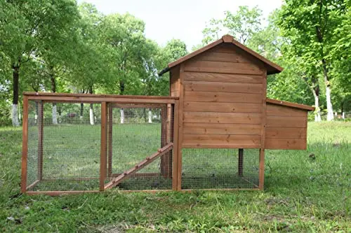 80-Inch Wooden Chicken Coop – Fully Assembled Poultry Nesting Box with Run Enclosure