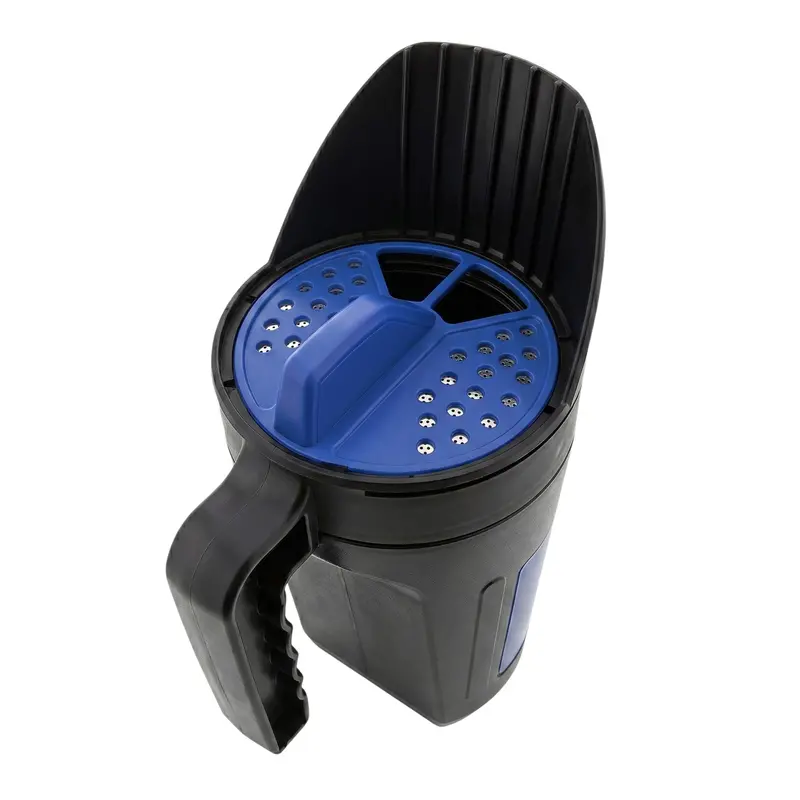 80-Ounce Manual Seed and Salt Spreader with Precision Adjustable Dispensing Openings 2
