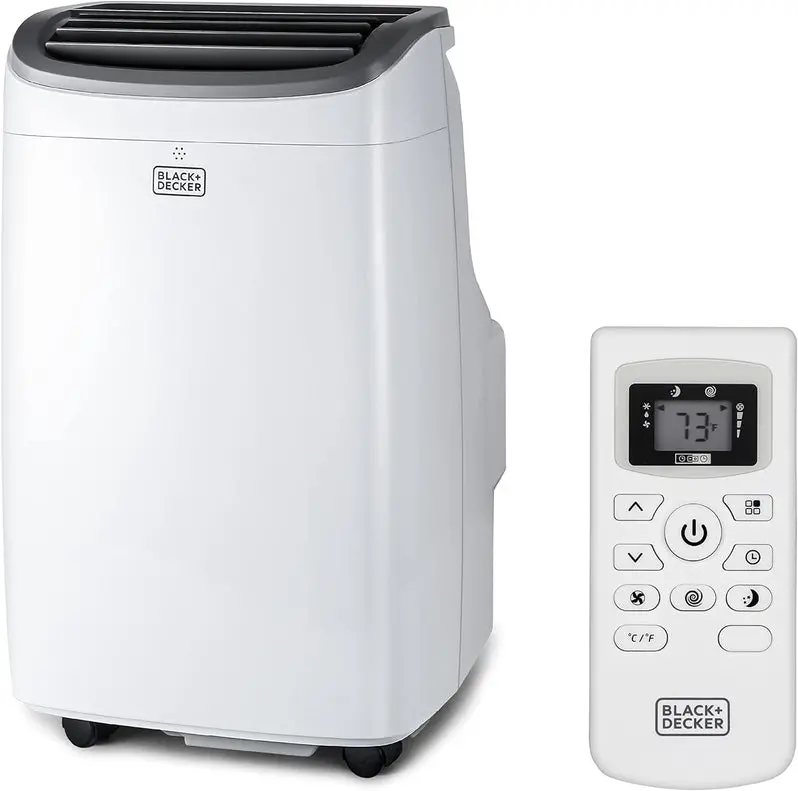 8000 BTU Portable Air Conditioner – Cools Up to 350 Sq Ft with Remote Control & Exhaust Hose