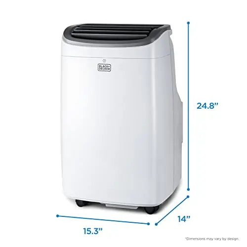 8000 BTU Portable Air Conditioner – Cools Up to 350 Sq Ft with Remote Control & Exhaust Hose