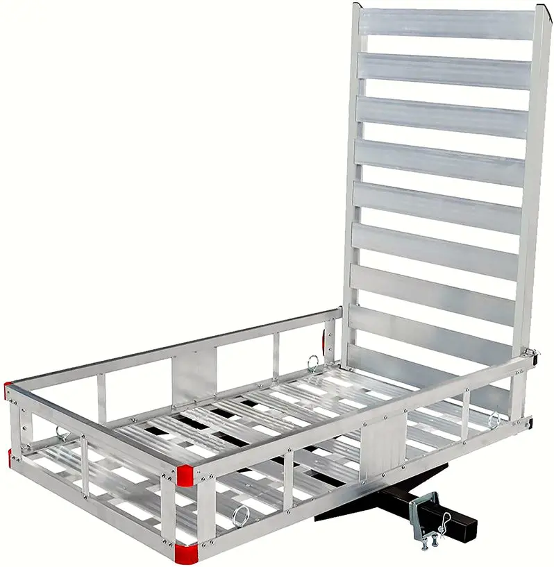 80779 Hitch-Mount Cargo Carrier – Aluminum Platform with 47-Inch Loading Ramp