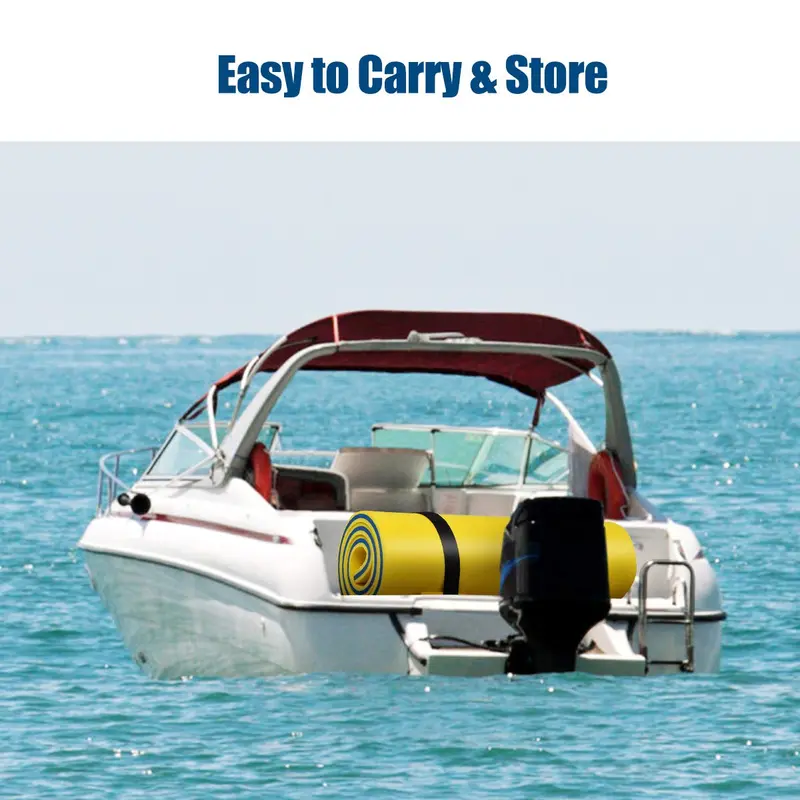 83" x 26" Floating Water Mat – Inflatable Pool Pad with Integrated Rolling Pillow Support