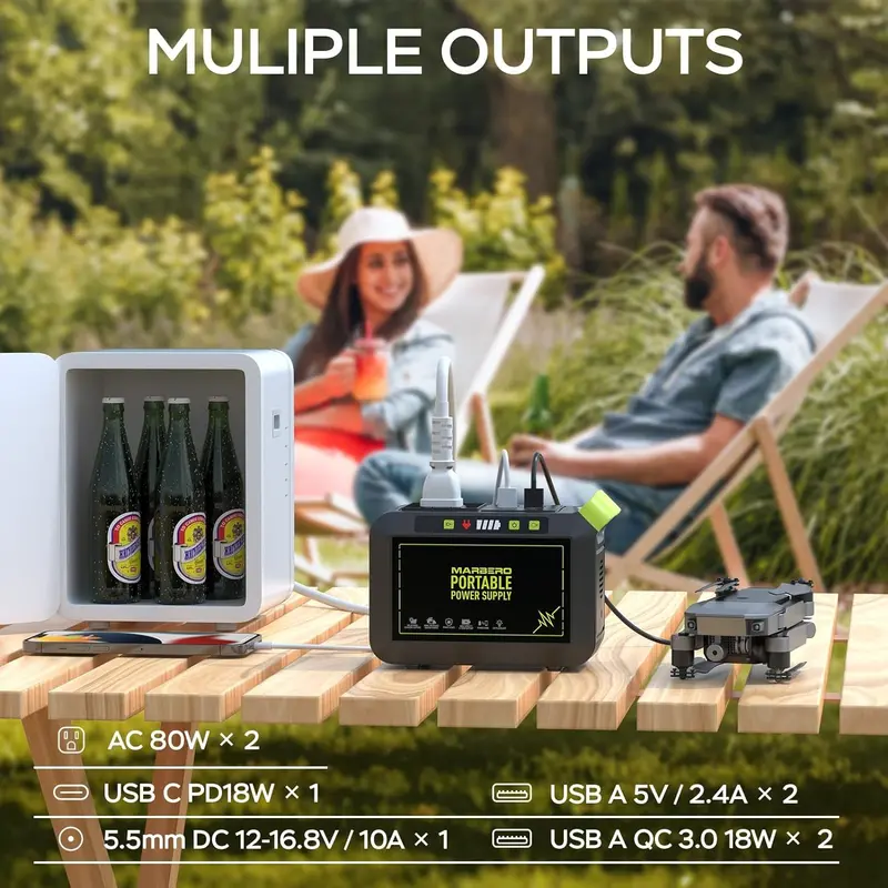 88Wh Portable Solar Power Station – Compact AC Output Generator with Fast Charging 2