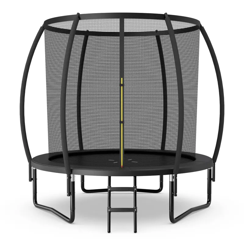 8FT / 10FT / 12FT Outdoor Trampoline – 400 lb Capacity Enclosed Recreational Bounce Platform