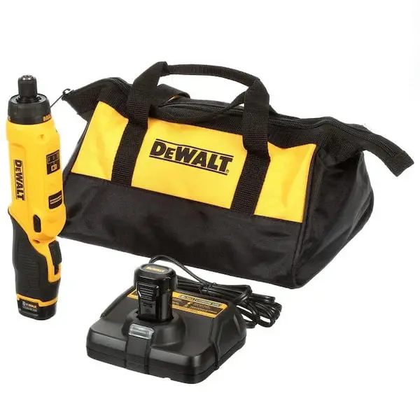 8V MAX Cordless Gyroscopic Screwdriver – Ergonomic Handle, Dual 1.0Ah Batteries, Charger & Carry Bag