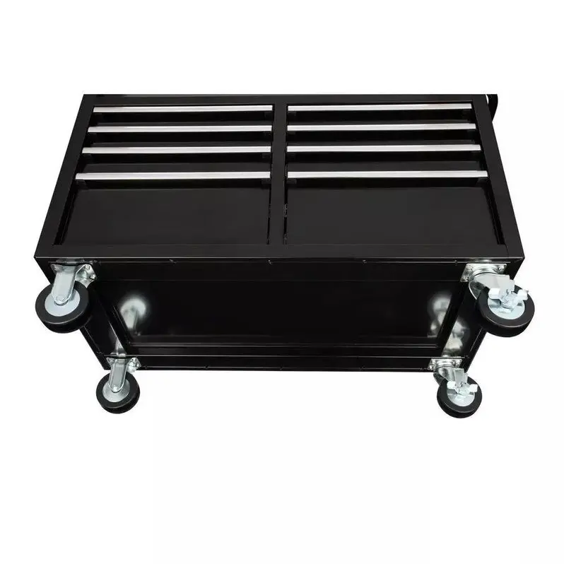 9-Drawer Gloss Black Mobile Tool Chest – 46" W x 24" D Deep Workbench