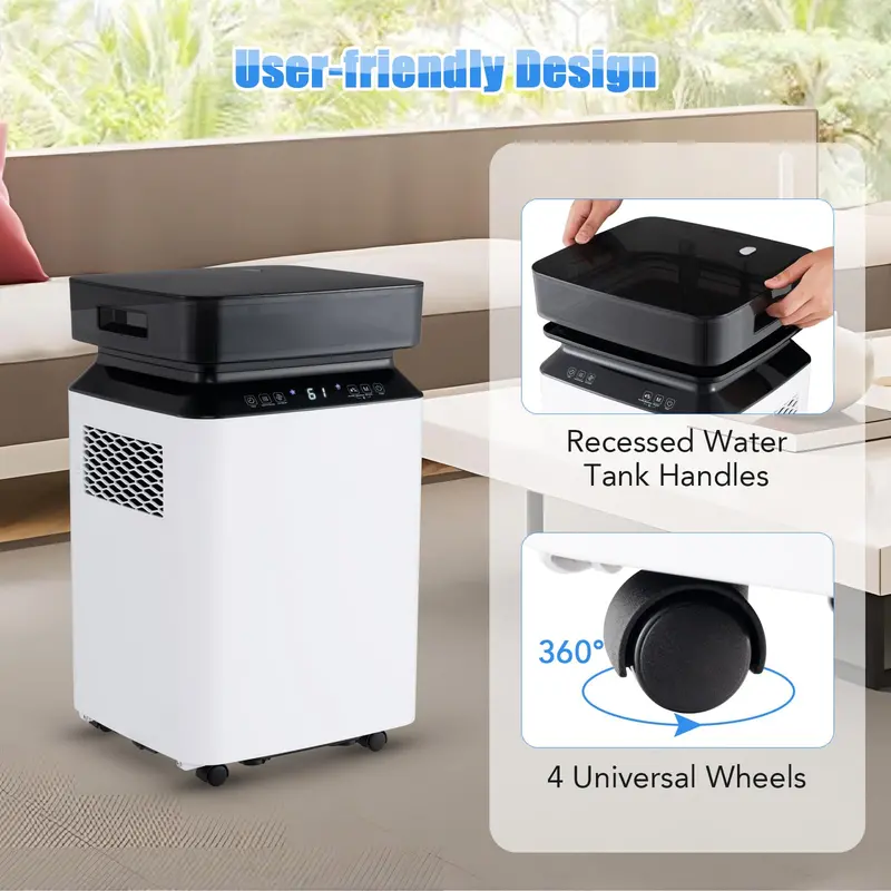 90-Pint Energy-Efficient Dehumidifier – Basement & Home Model with Continuous Drain & Auto Mode (Up to 6,000 Sq. Ft) 2
