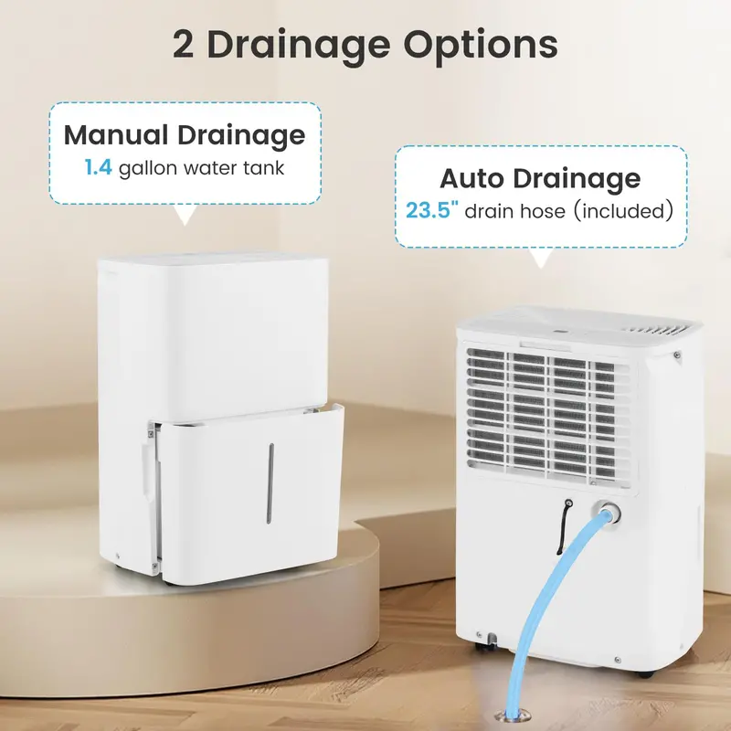 94.5-Pint Dehumidifier for Large Spaces – Covers Up to 6,000 Sq. Ft (Basements, Bathrooms)
