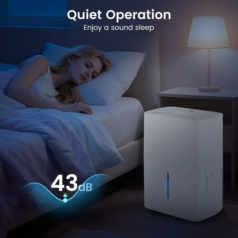 94.5-Pint Dehumidifier for Large Spaces – Covers Up to 6,000 Sq. Ft (Basements, Bathrooms)