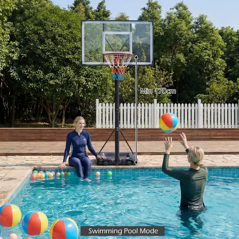 Adjustable 5.6–10-Foot Portable Basketball Hoop System for Driveway or Backyard Play