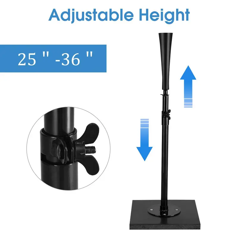 Adjustable Baseball Batting Tee – Heavy-Duty Softball Hitting Trainer for Practice